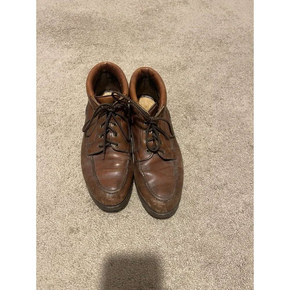 Allen Edmonds Logan Chukka Ankle Boots Brown Leather Shoe Size 12 B (No Insoles)